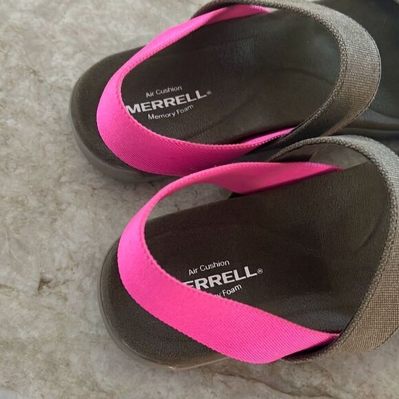 MERRELL Khaki Finley Sandals Size 10 - Picture 5 of 8